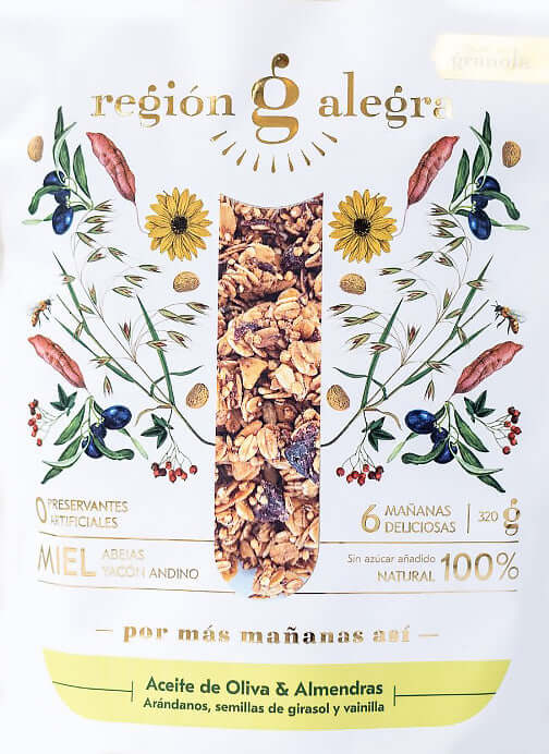 Granola de Aceite de oliva &  Almendras - Región Alegra 320 Gr.
