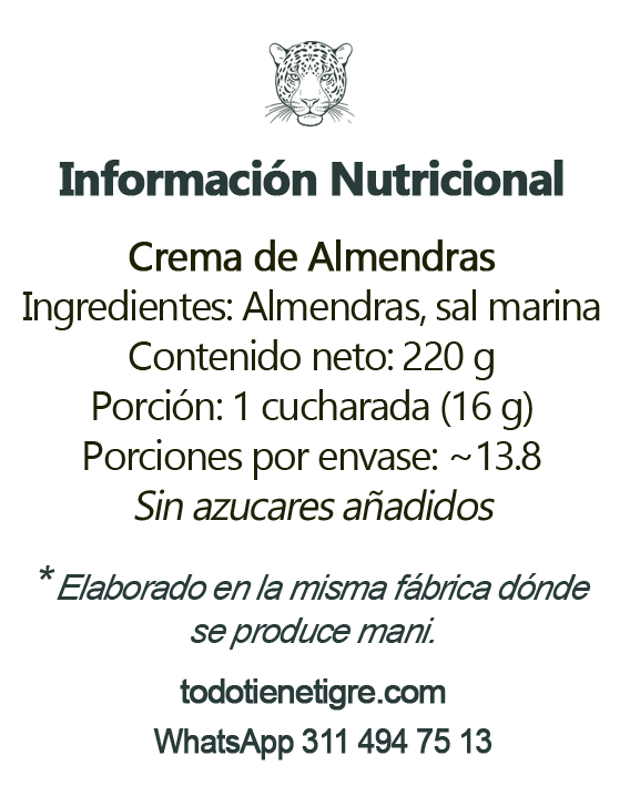 Mantequilla de Almendras - 220 Gr Aprox.